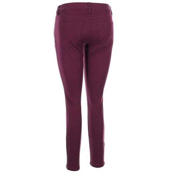 Banana Republic Burgundy Sloan Zipper Pocket + Ankle‎ Zip Pants Size 10 - Picture 2 of 8